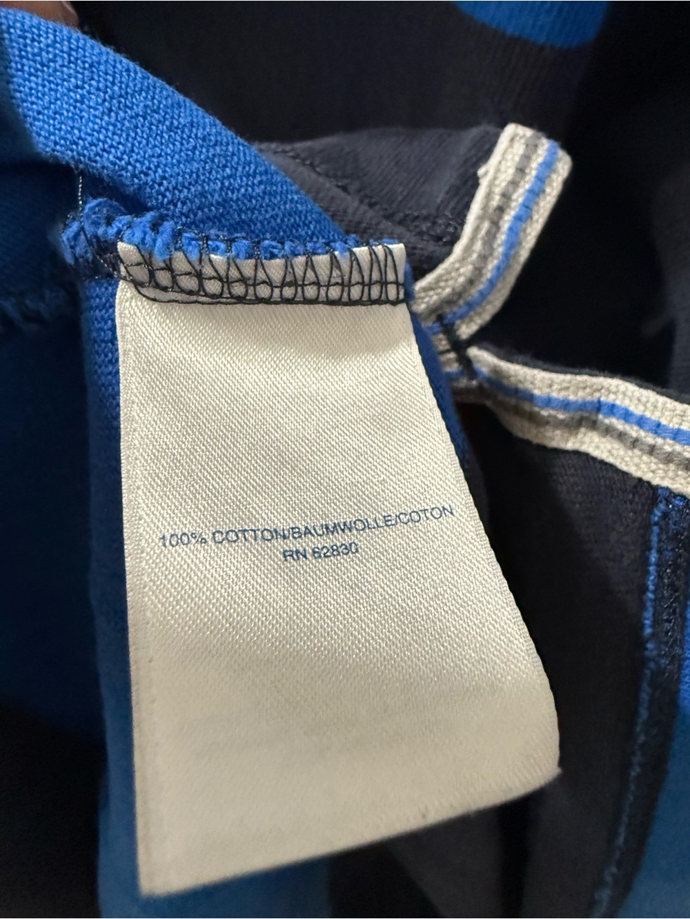 Vintage Land’s End rugby cotton polo long sleeve stripe - Picture 4 of 5
